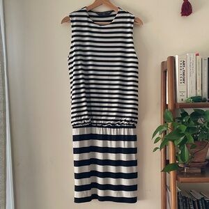 Kamali Kulture Black and White Striped Dress Size M